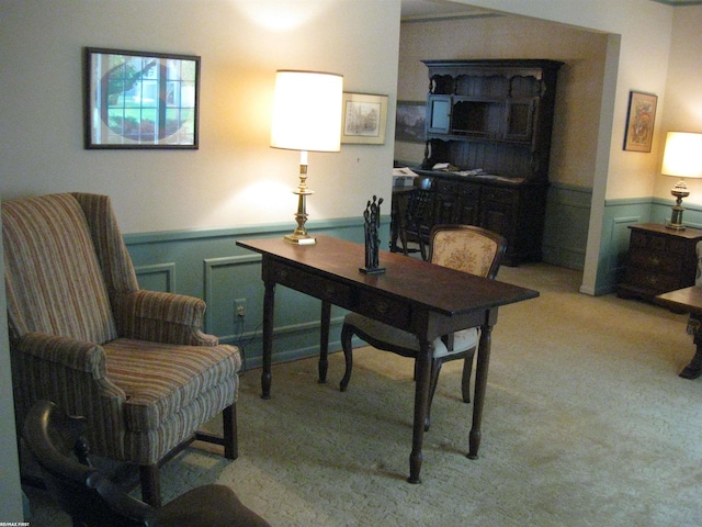 35194 Pappstein Dr, Clinton Township, MI 48035 - office space with a wainscoted wall and light colored carpet