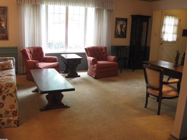 35194 Pappstein Dr, Clinton Township, MI 48035 - living area featuring plenty of natural light and carpet