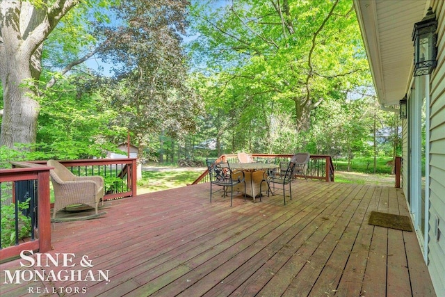55266 Lordona Ln, Shelby Twp, MI 48315 - deck featuring outdoor dining space