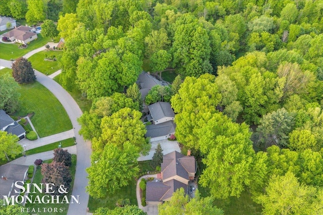 55266 Lordona Ln, Shelby Twp, MI 48315 - aerial perspective of suburban area featuring a heavily wooded area