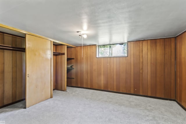 42910 Utica Rd, Sterling Heights, MI 48314 - unfurnished bedroom with carpet and wood walls