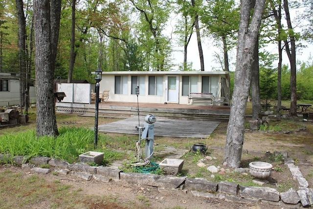 196-197 Cedar Shores Dr, Harrison, MI 48625 - ranch-style home with a deck