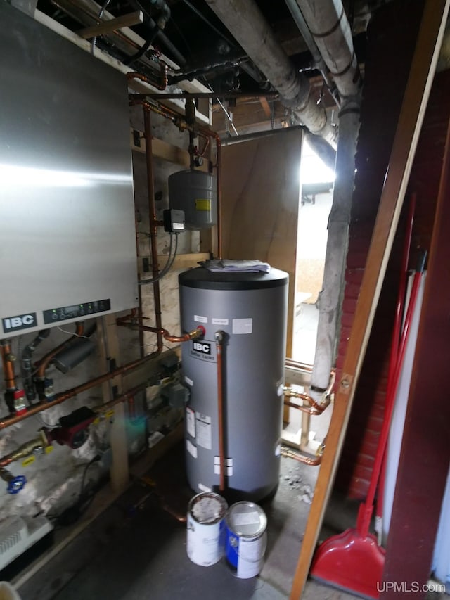 909 Quincy St, Hancock, MI 49930 - utility room with water heater