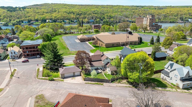 909 Quincy St, Hancock, MI 49930 - aerial view of a forest and a nearby body of water