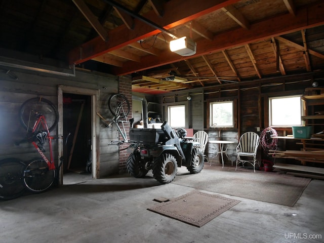 909 Quincy St, Hancock, MI 49930 - garage with a garage door opener