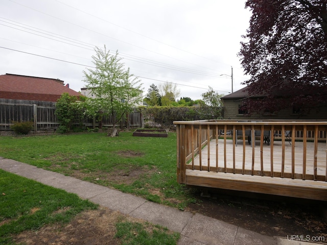 909 Quincy St, Hancock, MI 49930 - view of yard featuring a wooden deck