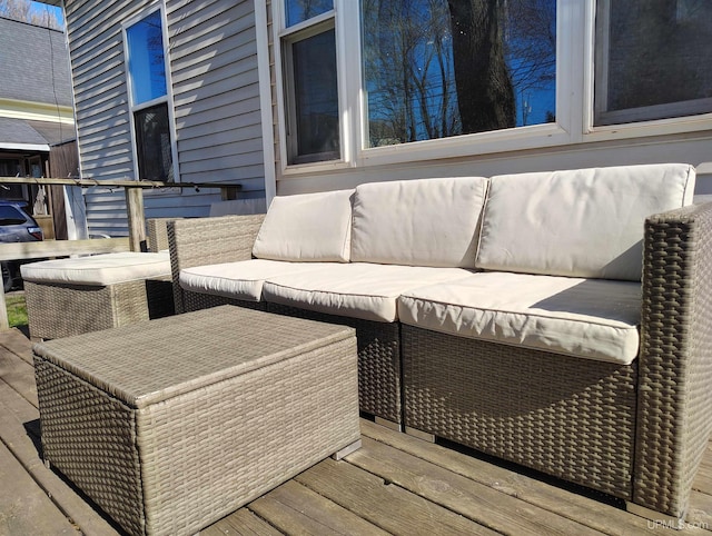 304 E Lincoln St, Negaunee, MI 49866 - wooden deck with an outdoor hangout area