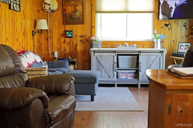 5631 County Road 550th Rd, Marquette, MI 49855 - living room with wooden walls and wood-type flooring