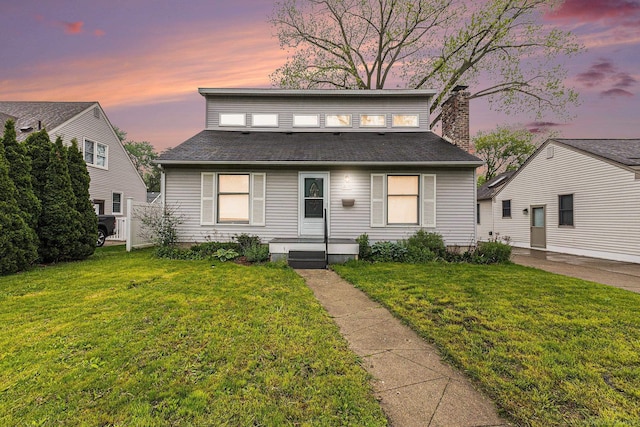 2678 Griffith Ave, Berkley, MI 48072 - view of front of property with a yard and a chimney