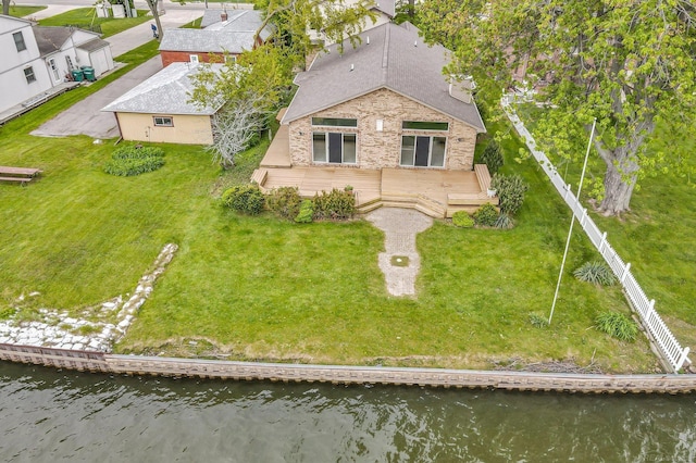 38340 Lakeshore Dr, Harrison Twp, MI 48045 - view from above of property with a nearby body of water