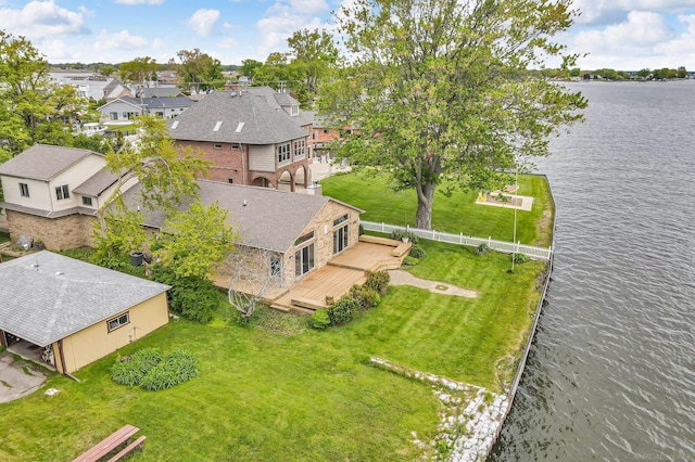 38340 Lakeshore Dr, Harrison Twp, MI 48045 - aerial perspective of suburban area with a large body of water