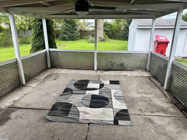 26100 Kathy St, Roseville, MI 48066 - sunroom / solarium with a ceiling fan