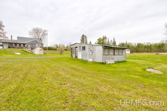 1782 H Rd, Bark River, MI 49807 - view of grassy yard featuring an outbuilding