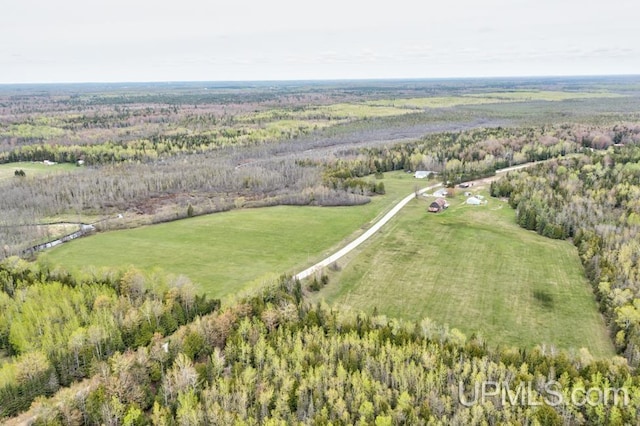 1782 H Rd, Bark River, MI 49807 - aerial overview of property's location featuring rural landscape