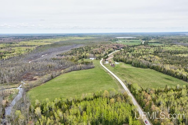 1782 H Rd, Bark River, MI 49807 - aerial view of property and surrounding area featuring a forest