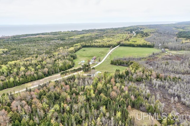 1782 H Rd, Bark River, MI 49807 - aerial view of property and surrounding area featuring a heavily wooded area