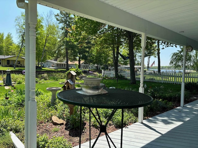 3214 Elnor Dr, Gladwin, MI 48624 - view of wooden terrace