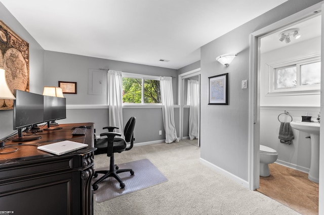 8912 Hubbard St, Livonia, MI 48150 - office featuring baseboards and carpet floors