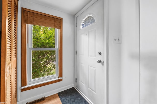8912 Hubbard St, Livonia, MI 48150 - entryway featuring healthy amount of natural light, baseboards, and wood finished floors