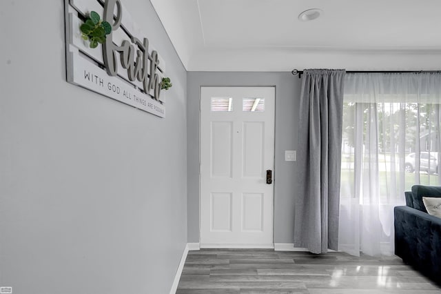 30 Connecticut St, Marysville, MI 48040 - entrance foyer with plenty of natural light, baseboards, and wood finished floors