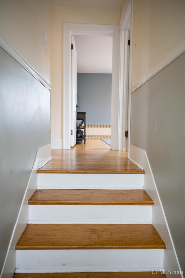 1302 N 3rd St, Ishpeming, MI 49849 - stairs with wood finished floors