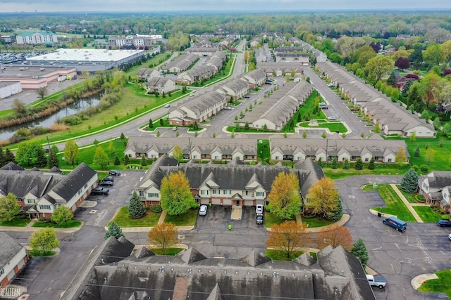 45537 Hidden View Ct, Utica, MI 48315 - aerial view of residential area featuring a large body of water