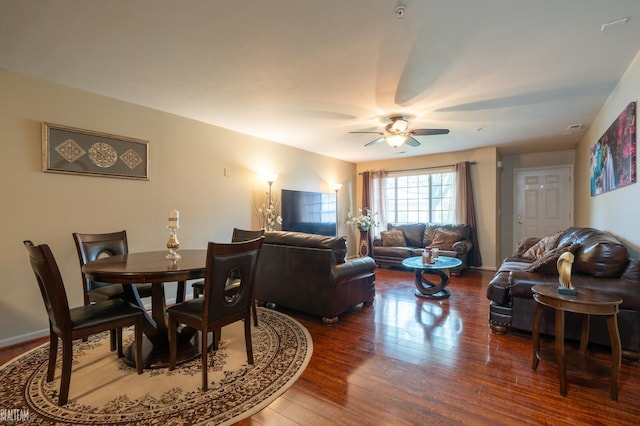 45537 Hidden View Ct, Utica, MI 48315 - dining space featuring ceiling fan and wood finished floors