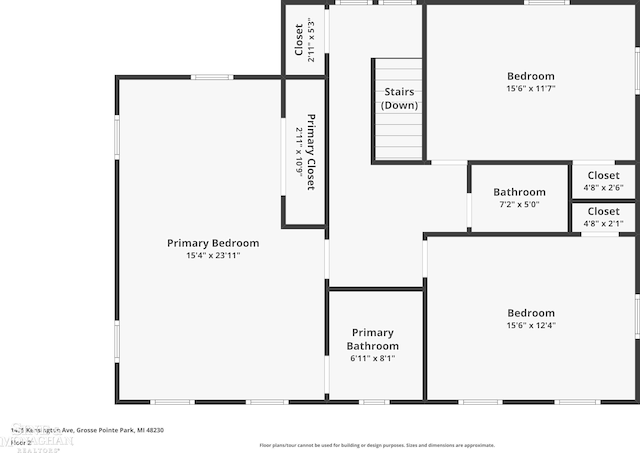 1435 Kensington Ave, Grosse Pointe Park, MI 48230 - floor plan / room layout