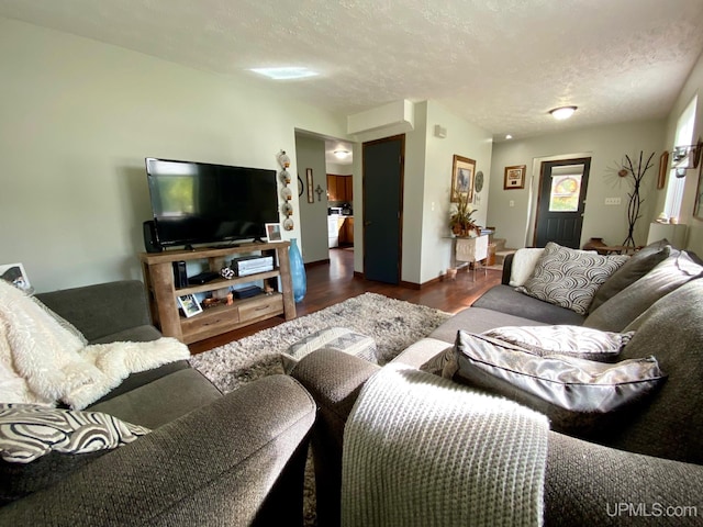 101-103 Juliet St, Marquette, MI 49855 - living room with a textured ceiling and wood finished floors