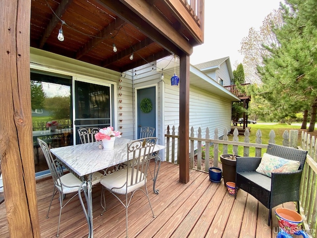 101-103 Juliet St, Marquette, MI 49855 - deck featuring outdoor dining space