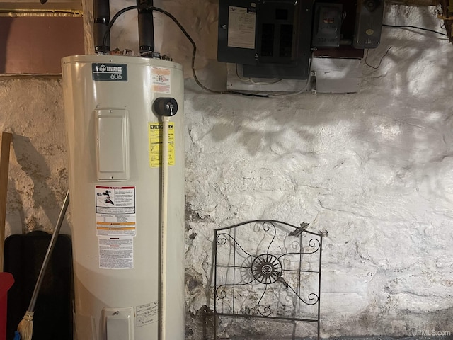 513 Neidhold Ave, Wakefield, MI 49968 - utility room featuring water heater and electric panel