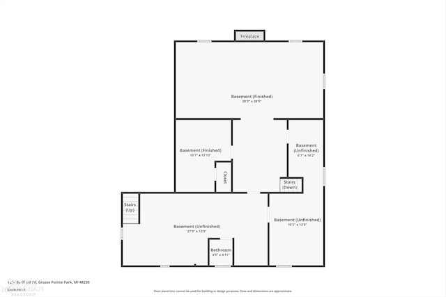 1264 Bedford Rd, Grosse Pointe Park, MI 48230 - property floor plan