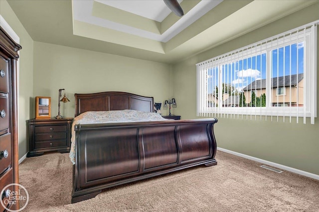 49204 Stratford Dr, Chesterfield Twp, MI 48047 - bedroom featuring baseboards, carpet flooring, and a raised ceiling