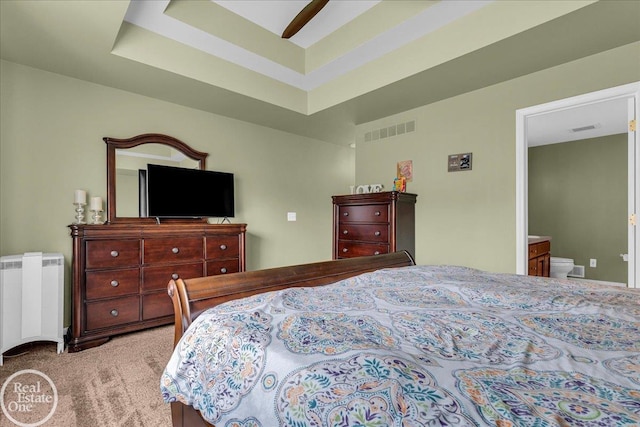 49204 Stratford Dr, Chesterfield Twp, MI 48047 - carpeted bedroom featuring radiator heating unit and ensuite bathroom