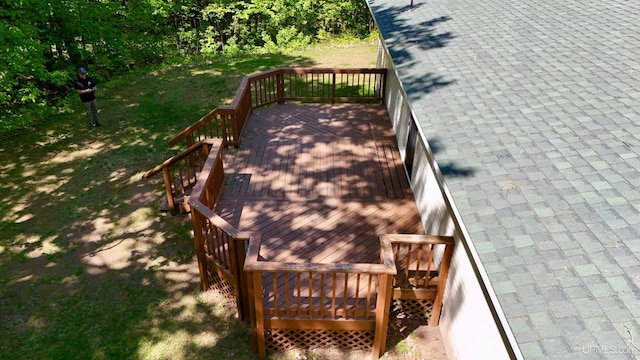 104 Pine St, Greenland, MI 49929 - view of wooden terrace