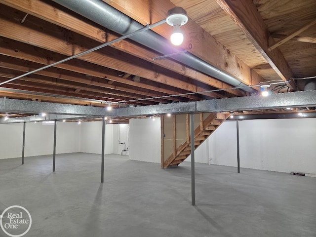 53340 Washington St, New Baltimore, MI 48047 - below grade area featuring stairway