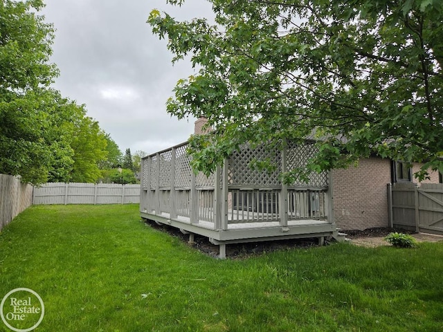 53340 Washington St, New Baltimore, MI 48047 - view of yard with a deck