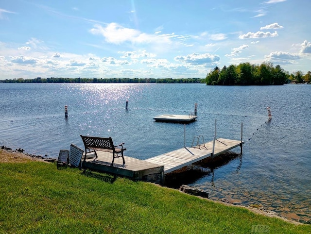 1750 Castleview Ct, Gladwin, MI 48624 - dock featuring a water view