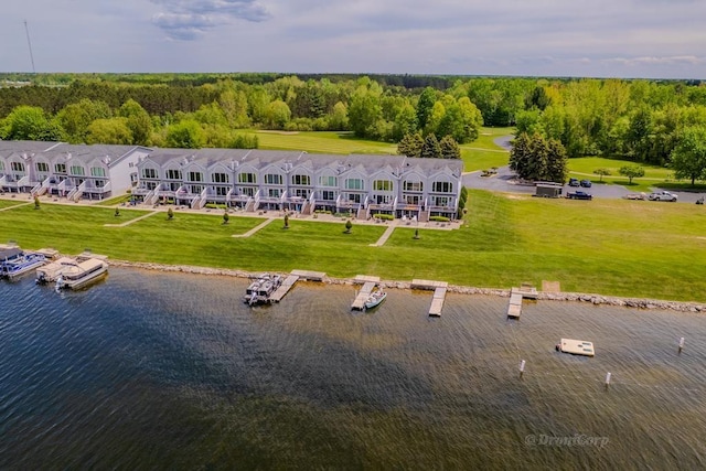 1750 Castleview Ct, Gladwin, MI 48624 - bird's eye view of a nearby body of water and a forest