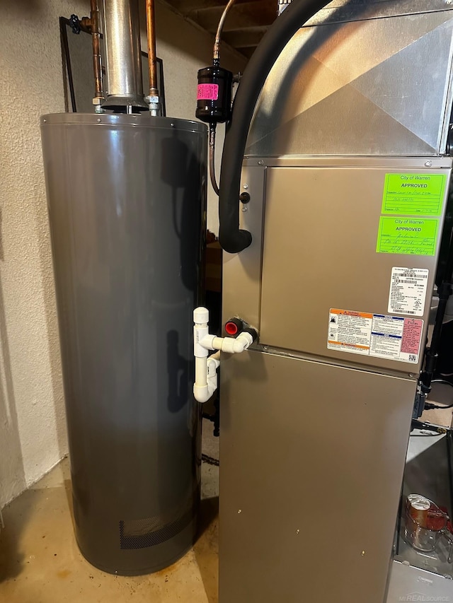 5408 Holy Cross Ct, Warren, MI 48091 - utilities featuring water heater and heating unit