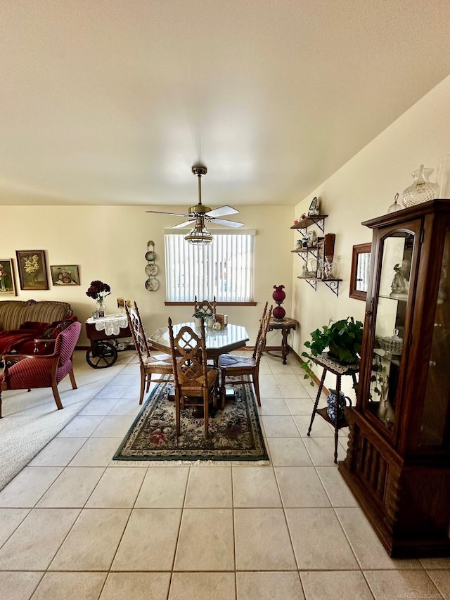 5408 Holy Cross Ct, Warren, MI 48091 - dining room featuring light tile patterned floors and a ceiling fan