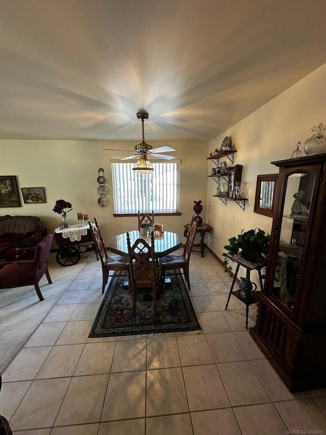 5408 Holy Cross Ct, Warren, MI 48091 - tiled dining area with a ceiling fan