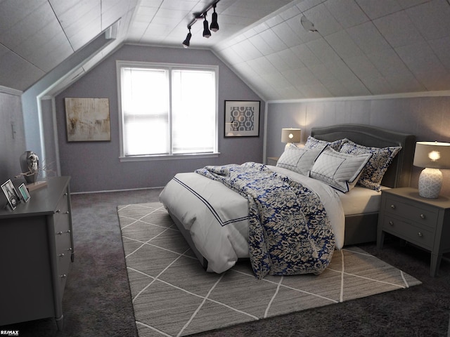 21102 Lancaster St, Harper Woods, MI 48225 - bedroom with carpet flooring and lofted ceiling