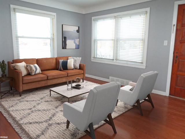 21102 Lancaster St, Harper Woods, MI 48225 - living room with wood finished floors and baseboards