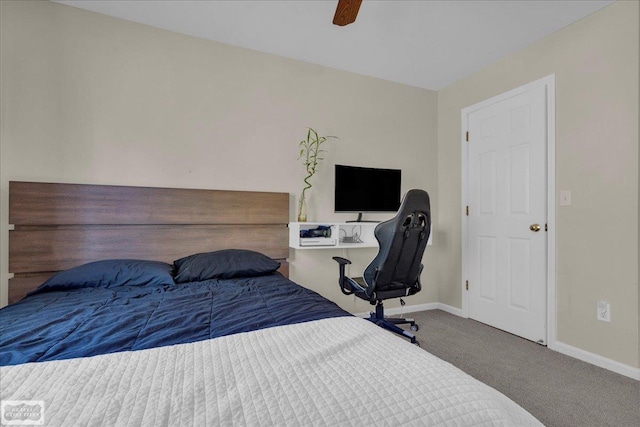 4916 Royal Cove Dr, Shelby Twp, MI 48316 - bedroom featuring baseboards, carpet, and ceiling fan