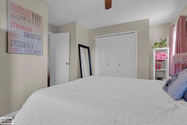 4916 Royal Cove Dr, Shelby Twp, MI 48316 - bedroom with a closet and a ceiling fan