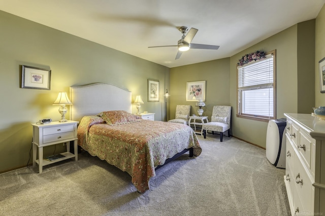 7346 Huron Ave Unit 302 Building B, Lexington, MI 48450 - bedroom featuring light colored carpet, baseboards, and ceiling fan