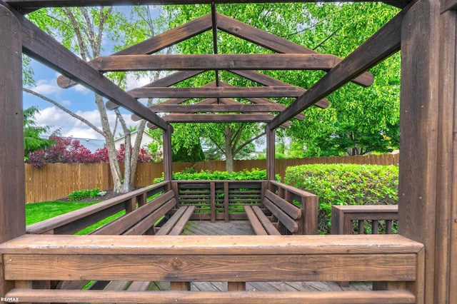 39067 Baroque Blvd, Clinton Township, MI 48038 - deck with a fenced backyard and a pergola