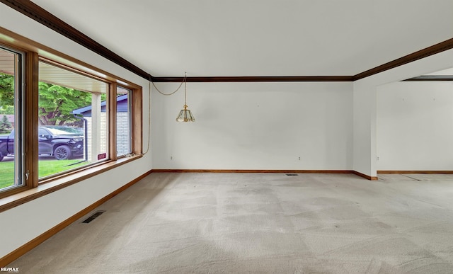 39067 Baroque Blvd, Clinton Township, MI 48038 - unfurnished room with carpet flooring, crown molding, and baseboards