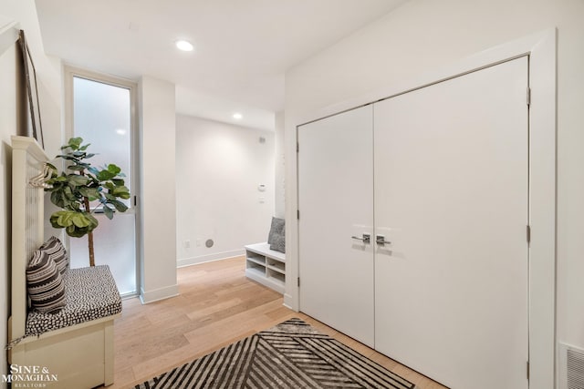2638 John R St, Detroit, MI 48201 - hall featuring light wood-style floors and recessed lighting